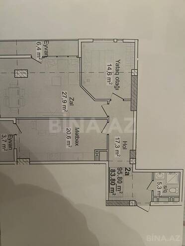 Satılır 2 otaqlı yeni tikili 96 m², 20 Yanvar m., photo 18 from 21