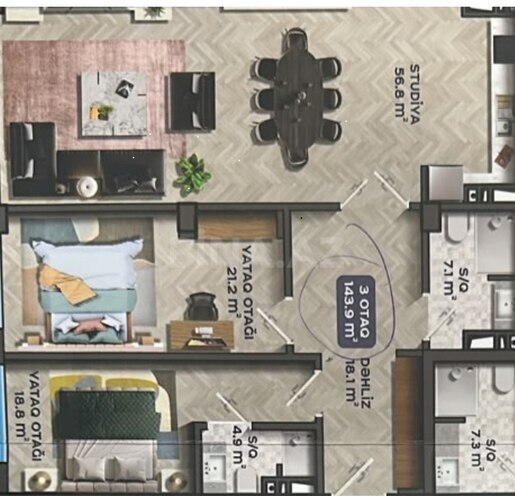 Satılır 3 otaqlı yeni tikili 144 m², Gənclik m., photo 1 from 11