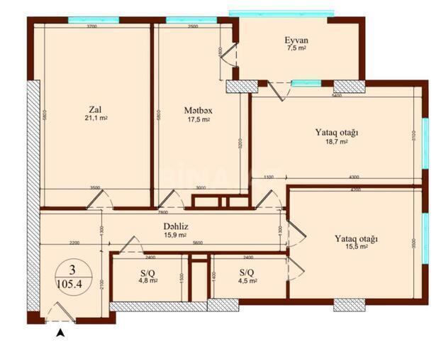 Satılır 3 otaqlı yeni tikili 105.4 m², Nərimanov r., photo 5 from 7