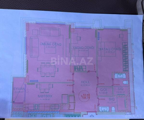 Satılır 3 otaqlı yeni tikili 107 m², Bakmil m., photo 4 from 11