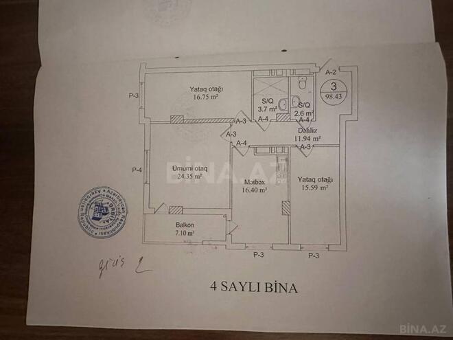 Satılır 3 otaqlı yeni tikili 100 m², Qara Qarayev m., photo 9 from 10