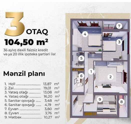 Продаётся 3-комн. новостройка 105 м², м. 28 мая, photo 12 from 13