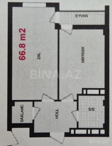 Satılır 2 otaqlı yeni tikili 66.8 m², Qaraçuxur q., photo 4 from 9