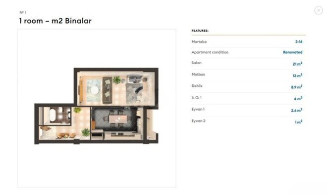 Продаётся 2-комн. новостройка 50.5 м², м. 8 ноября, photo 4 from 10