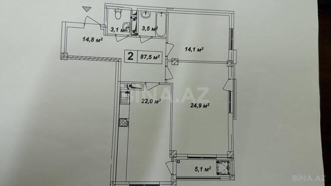 Satılır 2 otaqlı yeni tikili 87 m², Gənclik m., photo 10 from 11