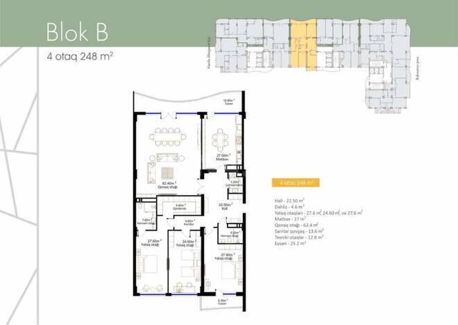 Satılır 4 otaqlı yeni tikili 248 m², Nizami m., photo 5 from 17