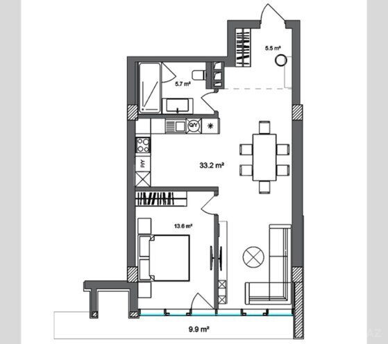 Satılır 1 otaqlı yeni tikili 79.3 m², Nardaran q., photo 12 from 13