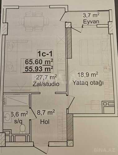 Satılır 2 otaqlı yeni tikili 65.6 m², 20 Yanvar m., photo 4 from 9