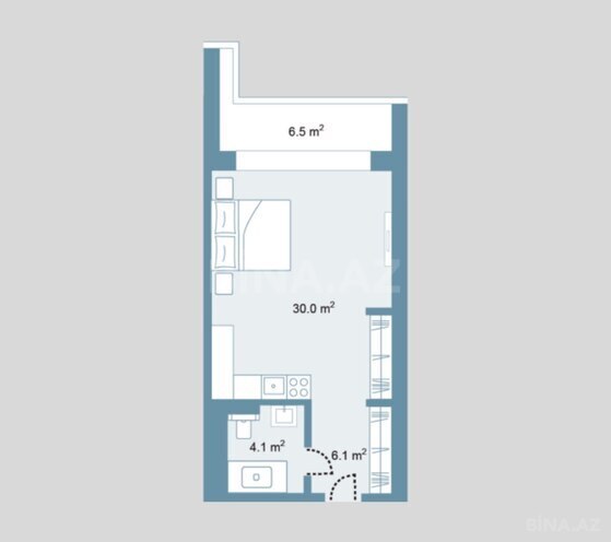 Продаётся 1-комн. новостройка 55 м², пос. Нардаран, photo 14 from 15