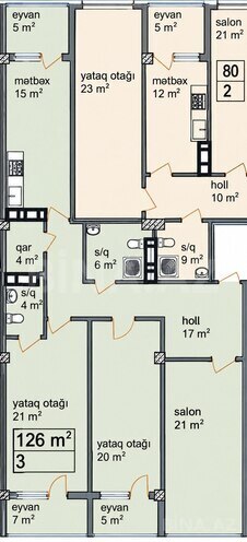 Satılır 3 otaqlı yeni tikili 126 m², Neftçilər m., photo 4 from 25