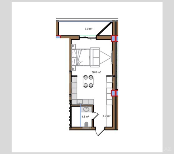 Satılır 1 otaqlı yeni tikili 58.3 m², Sea Breeze q., photo 8 from 9