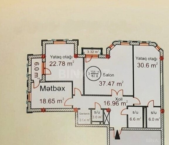 Продаётся 3-комн. новостройка 154 м², Насиминский  р., photo 7 from 8