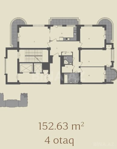 Продается 4-комн. новостройка 153 м², м. Элмляр Академиясы, photo 10 from 20