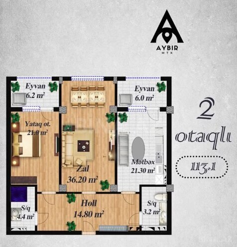 Satılır 2 otaqlı yeni tikili 113.1 m², Nərimanov r., photo 5 from 17