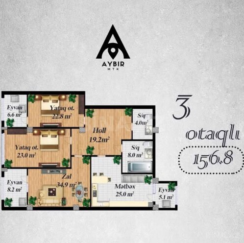 Satılır 3 otaqlı yeni tikili 156.8 m², Nərimanov r., photo 5 from 10