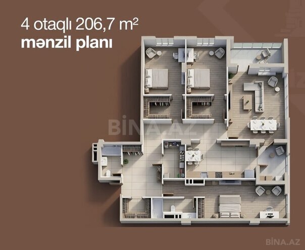 Продаётся 4-комн. новостройка 207 м², м. Низами, photo 5 from 17