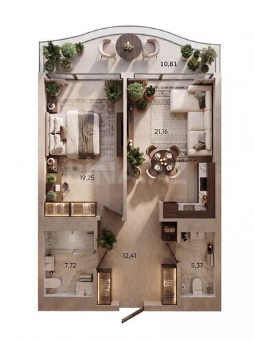 Satılır 2 otaqlı yeni tikili 76.7 m², Nardaran q., photo 3 from 28