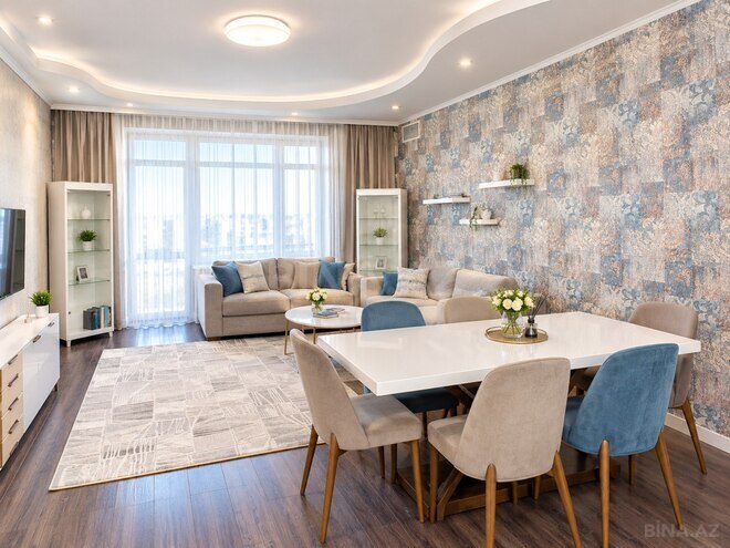 İcarəyə verilir 3 otaqlı yeni tikili 140 m², Nizami m., photo 1 from 10