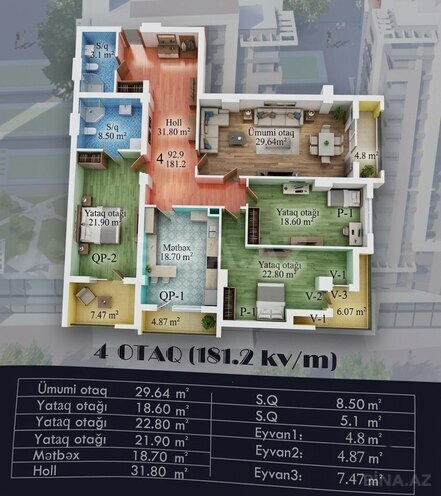 Satılır 4 otaqlı yeni tikili 182 m², Nəriman Nərimanov m., photo 3 from 16