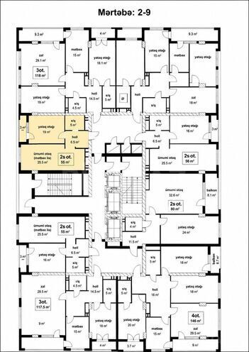 Satılır 2 otaqlı yeni tikili 55 m², photo 12 from 15