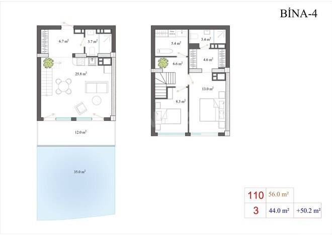 Продается 3-комн. новостройка 100 м², пос. Нардаран, photo 14 from 15