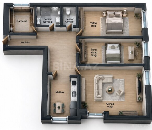 Satılır 3 otaqlı yeni tikili 122.7 m², 28 May m., photo 3 from 15