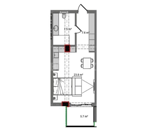 Satılır 1 otaqlı yeni tikili 52.9 m², Nardaran q., photo 8 from 9