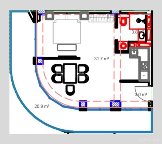 Satılır 1 otaqlı yeni tikili 69.9 m², Nardaran q., photo 9 from 10