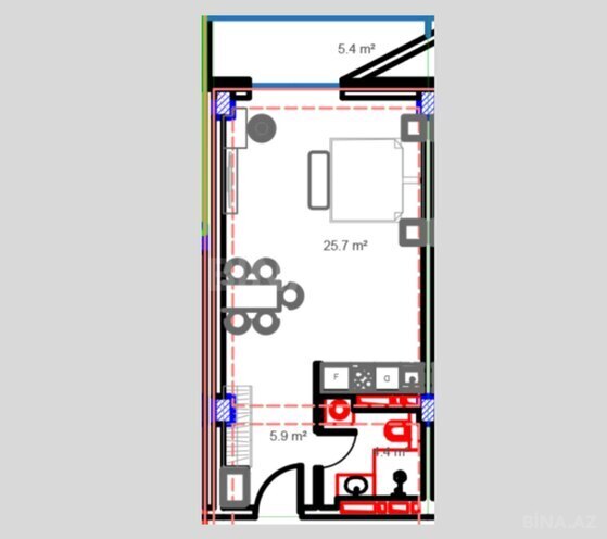 Satılır 1 otaqlı yeni tikili 49.1 m², Nardaran q., photo 9 from 10