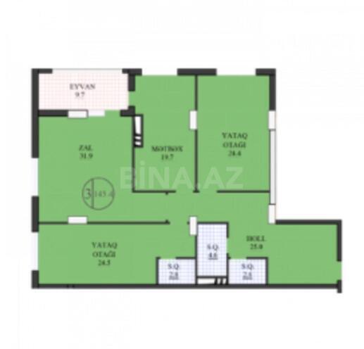 Satılır 3 otaqlı yeni tikili 145 m², 28 May m., photo 5 from 8