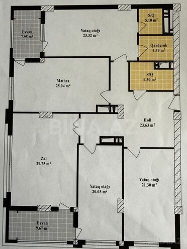 Satılır 3 otaqlı yeni tikili 182 m², Elmlər Akademiyası m., photo 12 from 18