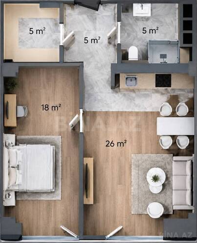 Satılır 2 otaqlı yeni tikili 52 m², Nardaran q., photo 4 from 7