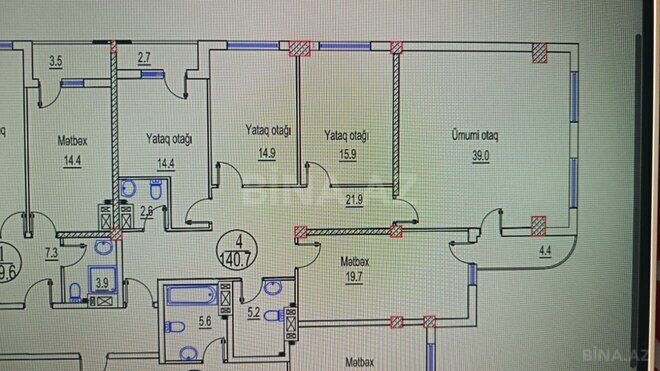Продается 4-комн. новостройка 141 м², м. Иншаатчылар, photo 16 from 27
