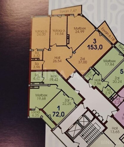 Satılır 2 otaqlı yeni tikili 72 m², Nizami m., photo 7 from 14