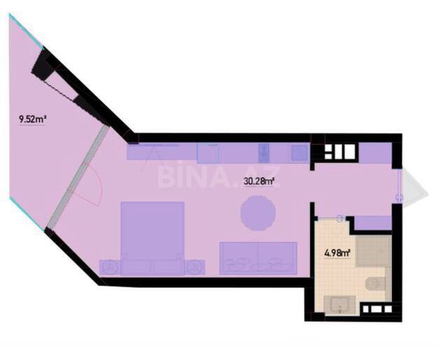 Satılır 1 otaqlı yeni tikili 53 m², Sea Breeze q., photo 6 from 7
