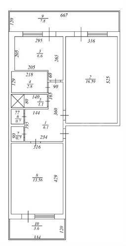 Продаётся 2-комн. вторичка 60 м², пос. Ази Асланова, photo 25 from 26