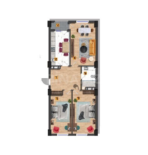 Продается 3-комн. новостройка 111 м², пос. Бинагади, photo 6 from 8