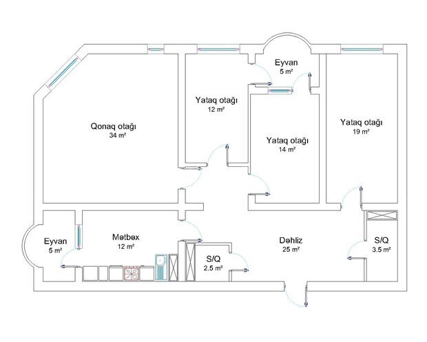 Satılır 4 otaqlı yeni tikili 155 m², Nəriman Nərimanov m., photo 23 from 24