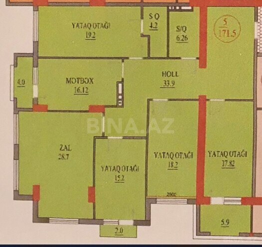 Satılır 4 otaqlı yeni tikili 172 m², Nəriman Nərimanov m., photo 3 from 8