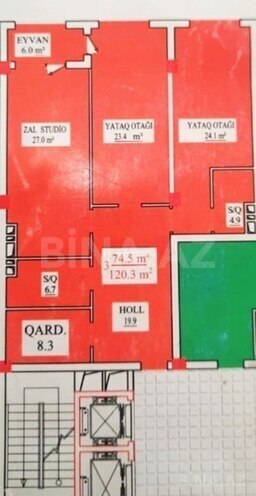 Satılır 3 otaqlı yeni tikili 120 m², Nərimanov r., photo 4 from 6