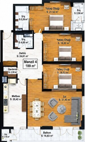 Satılır 4 otaqlı yeni tikili 185 m², Xətai r., photo 5 from 6