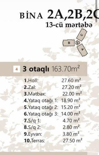 Satılır 4 otaqlı yeni tikili 163.7 m², Bakıxanov q., photo 9 from 10