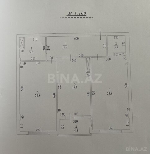 Продается 3-комн. новостройка 93 м², м. Иншаатчылар, photo 4 from 23