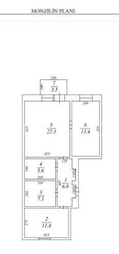 Satılır 3 otaqlı köhnə tikili 67.7 m², Nəsimi r., photo 17 from 18