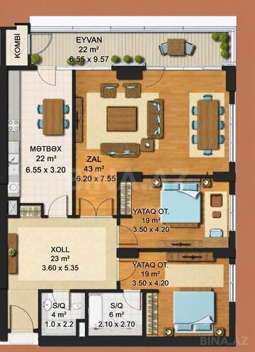 Satılır 3 otaqlı yeni tikili 162 m², Xətai r., photo 4 from 6