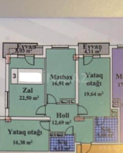 Satılır 2 otaqlı yeni tikili 108 m², Qara Qarayev m., photo 5 from 8