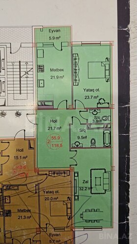 Satılır 3 otaqlı yeni tikili 119 m², Gənclik m., photo 8 from 9