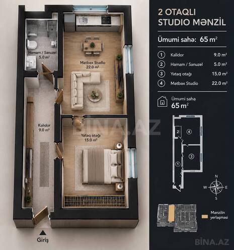 Продаётся 2-комн. новостройка 65 м², пос. Сарай, photo 1 from 10