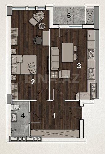 Продаётся 1-комн. новостройка 69 м², photo 3 from 8