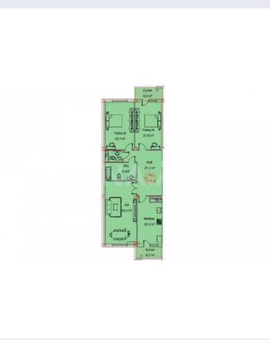 Продается 3-комн. новостройка 148 м², Насиминский  р., photo 4 from 8